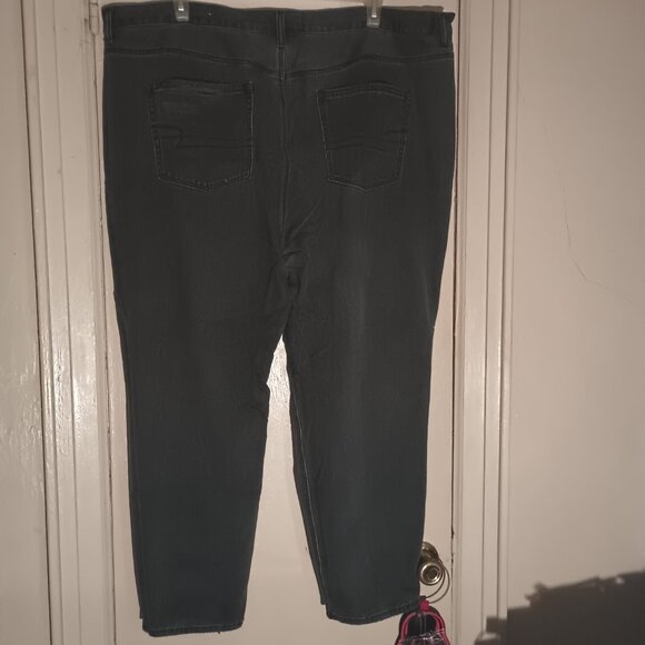 American Eagle Outfitters Mom Jean Black Distressed Size 24 Regular - Picture 6 of 9